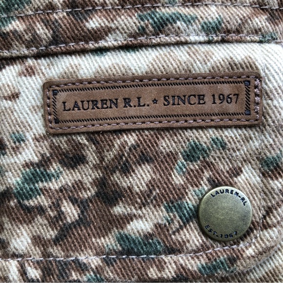 Ralph Lauren Vintage Cotton Canvas Jacket Prairie Country Scenery S - Picture 9 of 12